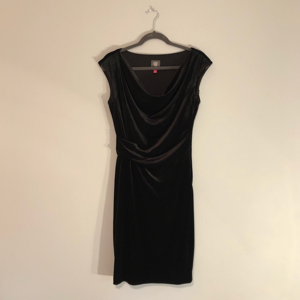 NWOT Vince Camuto Black Velvet Dress
